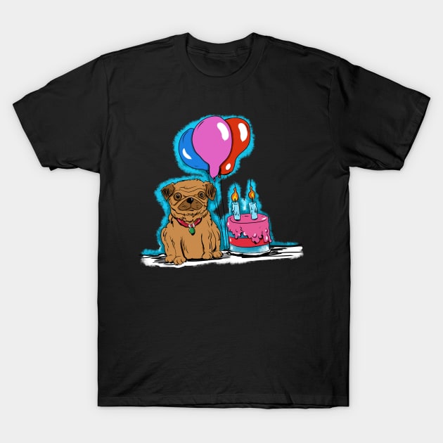 Happy Birthday from Pug T-Shirt by silentrob668